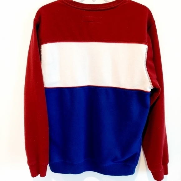 Levi’s Colorblock Sweatshirt Retro Red/Navy Medium - Picture 6 of 10